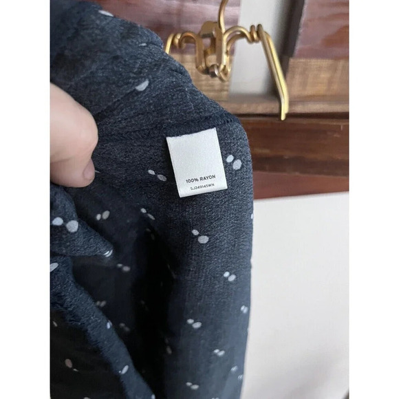 Sejour Womens Pants Wide Leg 3x Navy Polka Dot Print - Picture 4 of 6